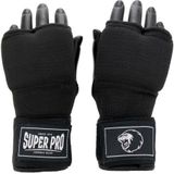 Super Pro Combat Gear Binnenhandschoenen Met Bandage Zwart/Wit Large