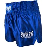 Super Pro Combat Gear - Kickboksshort Hero - Blauw/Wit - Extra Extra Large