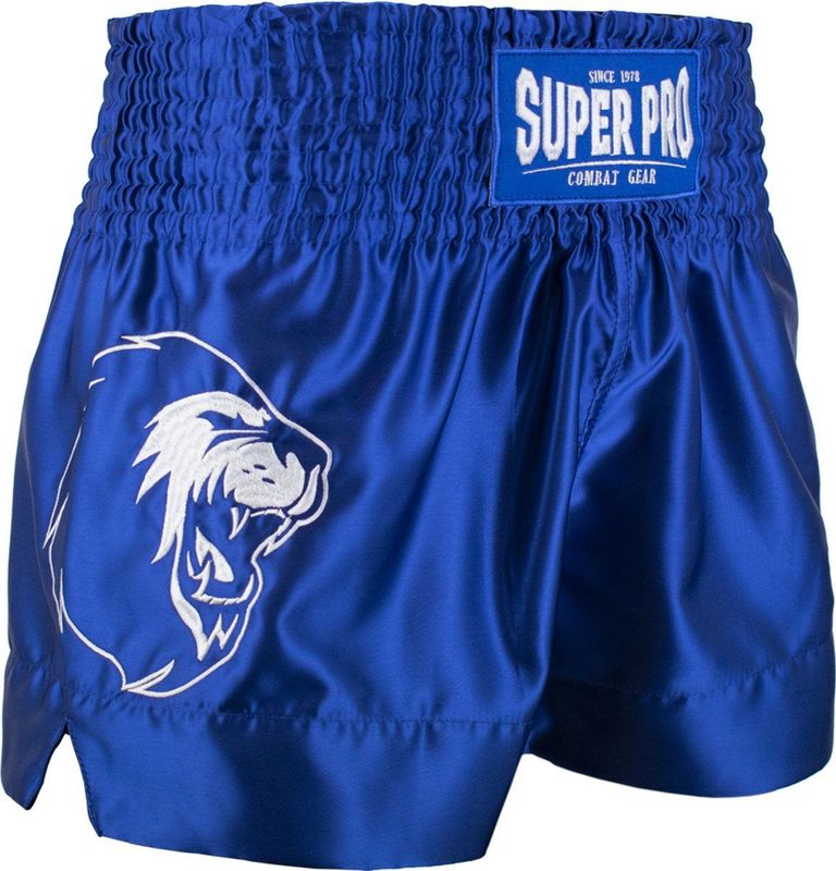 Super Pro Combat Gear - Thai en Kickboksshort Hero - Blauw/Wit