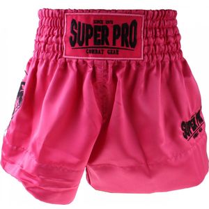 Super Pro Combat Gear Thai en Kickboksshort Hero Roze/Wit Small