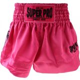 Super Pro Combat Gear Thai en Kickboksshort Hero Roze/Wit Extra Small