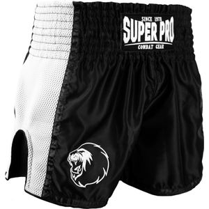 Super Pro Combat Gear - Thai en Kickboksshort Brave - Zwart/Wit - Extra Extra Large
