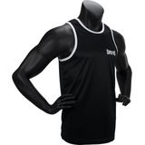 Super Pro - Club Bokssinglet - Zwart/Wit - 100% Polyester