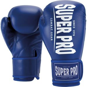 Super Pro Combat Gear Champ (kick)bokshandschoenen Blauw/Wit 16oz