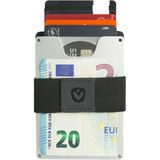Pasjeshouder Aluminium - Briefgeld houder - elastieken geldband - 6 tot 8 pasjes - RFID - Vintage Blauw