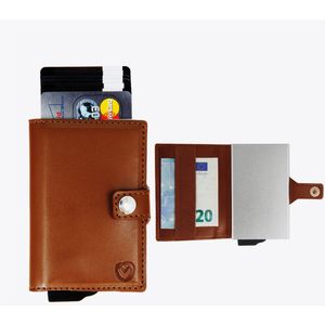 Card Case Plus Wallet Brown