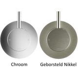 Hotbath Laddy inbouw douche set met 2-weg omstel IBS2A geborsteld nikkel staafdouche wandarm 35cm douchekop 20cm