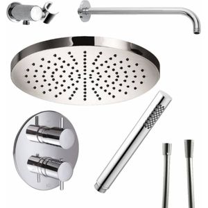 Douchekraanset hotbath ibs 2 laddy inbouw thermostaat 2-weg omstel rond chroom