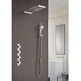 Hotbath Buddy inbouw douche set met 3 stopkranen en waterval IBS7 chroom Staafdouche (incl glijstang)