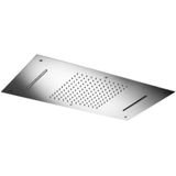 Hotbath Mate M144 inbouw hoofddouche met LED rechthoekig 38x70 cm geborsteld nikkel