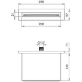 Hotbath Mate M160 Cascade wand douche uitloop chroom