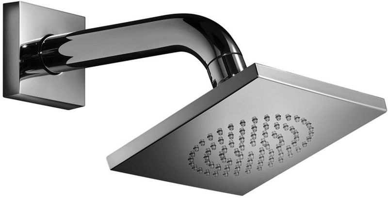 Hotbath hoofddouche mate 13 cm wandmodel vierkant opbouw chroom