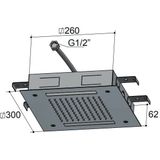 Hotbath Mate M174 inbouw hoofddouche met LED vierkant 30 cm chroom