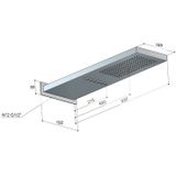 Hotbath Mate M193 hoofddouche cascade 16,5x53,7 cm chroom