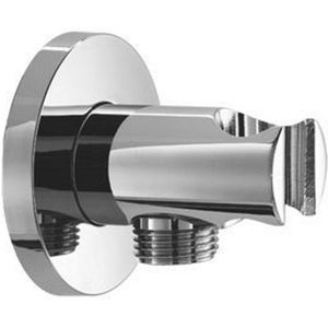 Handdouchehouder Hotbath Mate Met Uitlaat 6x6.5 cm Rond Chroom