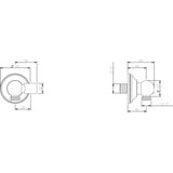 Hotbath Amice / Mate M510 wandsteun verstelbaar + uitlaat