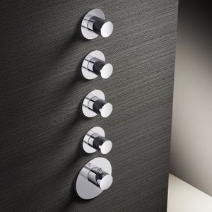 Hotbath Mate Afbouwdeel High Flow 4 Stopkranen Rond Geborsteld Nikkel