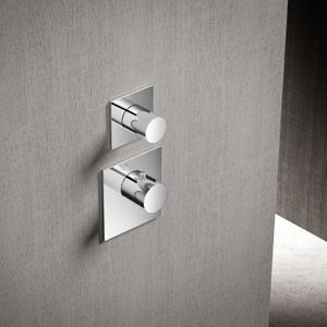 Hotbath Mate Afbouwdeel High Flow 1 Stopkraan Vierkant Geborsteld Nikkel