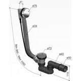 Hotbath - Cobber - Badafvoer - Geborsteld Messing - Verlengd