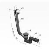 Badoverloop hotbath cobber combinatie verlengd geborsteld nikkel