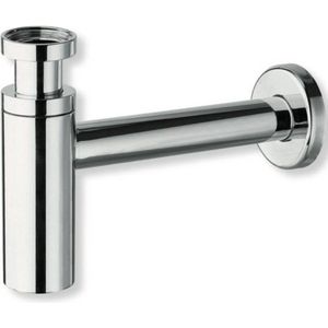 Wastafel Sifon Hotbath Cobber Rond Geborsteld Nikkel