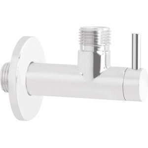 Hoekstopkraan hotbath cobber rond met filter mat wit