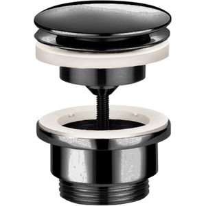 Hotbath P710 Klikplug - Zwart Chroom - Messing - 8719638616799 - Wastafels - Afvoerpluggen