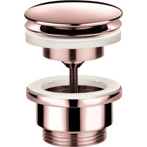 Clickwaste hotbath cobber afvoerplug met schroef rond roze goud outlet