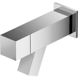 Fonteinkraan Hotbath Dude 1-knop Inbouw Wand 11.4 cm Vierkant Chroom