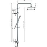 Hotbath Get together SDS8 thermostatische regendoucheset met 20cm ronde hoofddouche staafhanddouche nikkel geborsteld SDS8GN