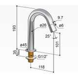 Hotbath Cobber U001 fonteinkraan verouderd messing