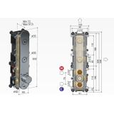 Hotbath Cobber Afbouwdeel thermostaat Verticaal met 2 push buttons Mat Wit PB066