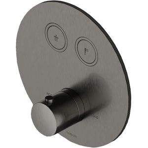 Douchethermostaat hotbath cobber inbouw 2 pushbuttons rond verouderd ijzer