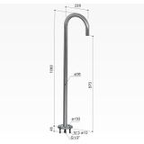 Hotbath Cobber CB076 vrijstaande baduitloop vloermontage mat zwart