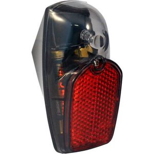 Union LED achterlicht - spatwaterdicht - RVS - smoke glas - incl. batterijen