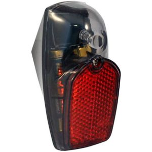 Union LED achterlicht - spatwaterdicht - RVS - smoke glas - incl. batterijen