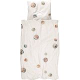SNURK - Pom Pom - Dekbedovertrek - Wit - 100% Percaline Katoen