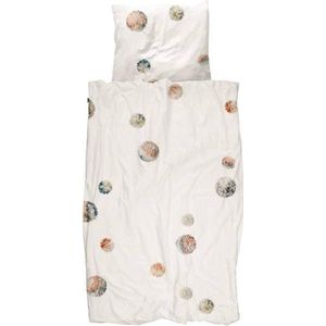 SNURK - Pom Pom - Dekbedovertrek - Wit - 100% Percaline Katoen