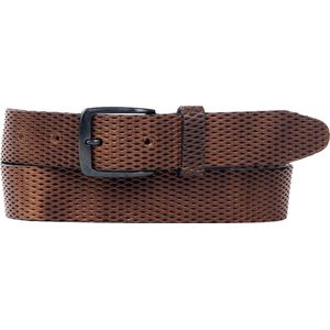 Presly & Sun Heren - Leren Riem - 95 cm - Grijs - 35-13