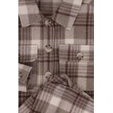 LOOXS 10sixteen Geruite Flanellen Shacket Winterjas Beige