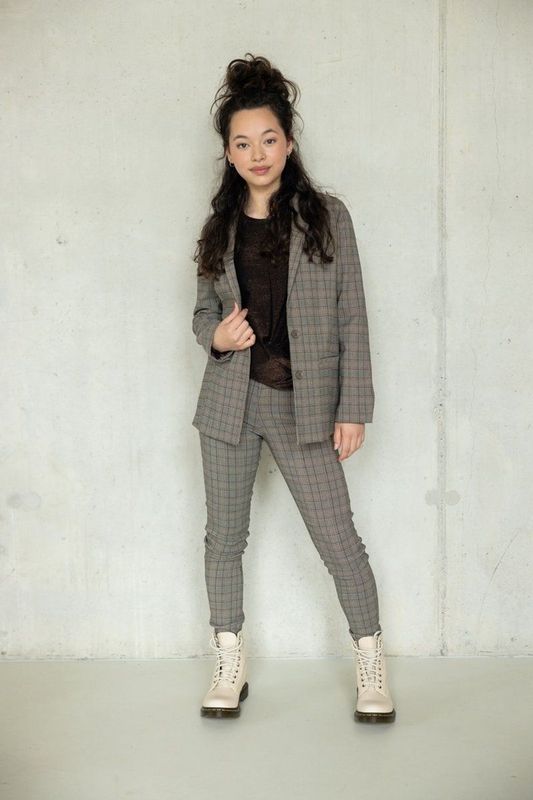 LOOXS - 10sixteen - Blazer - Grijs - 65% Viscose 30% Nylon 5% Elastane