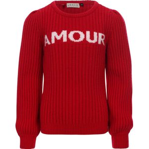 LOOXS Little 2333-7371-257 Meisjes Sweater - rood van 37 COTTON 35 NYLON 25 acryl 3 SPANDE