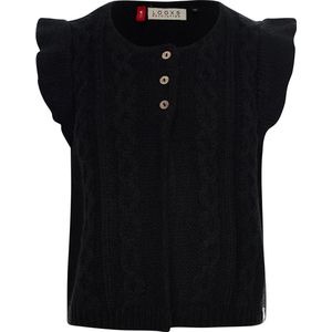 LOOXS Little Gebreid Gilet met Ruches Zwart
