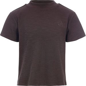 LOOXS 10sixteen Meisjes t-shirt rib loose slub - Antraciet