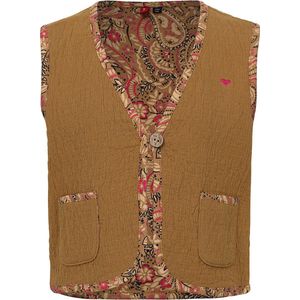 LOOXS Little Gilet Meisjes - Beige - Dubbelzijdig van 100% Katoen