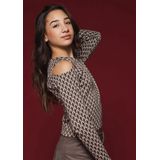 LOOXS 10sixteen Meisjes top open schouder - Graphic