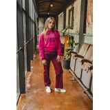 Chino - Rood - Katoen - Met Gevlochten Riem