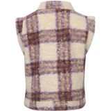 Looxs Revolution Gilet teddy/bouclé look lila ruit voor meisjes in de kleur