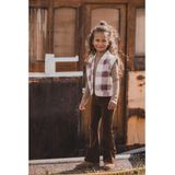 Looxs Revolution Gilet teddy/bouclé look lila ruit voor meisjes in de kleur