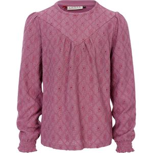 LOOXS Little 2431-7115-607 Meisjes Blouse - Paars van 98 Polyester 2 Spandex